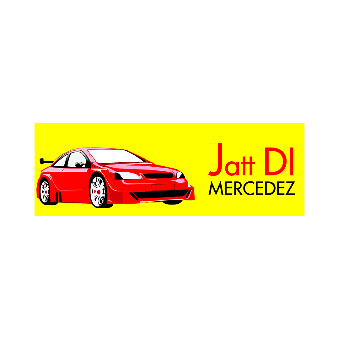 Jatt Di Mercedez Car Sticker – Fame of Cars